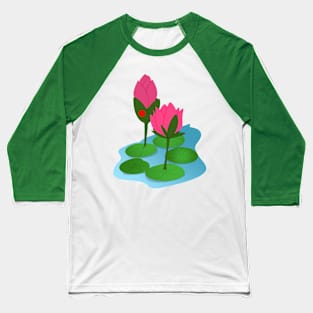 Water Lily Baseball T-Shirt